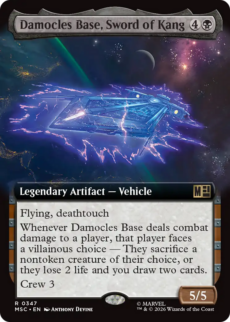 Damocles Base, Sword of Kang (Extended Art) [Marvel Super Heroes Commander] | Exor Games New Glasgow