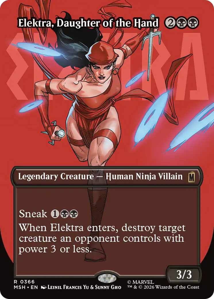Elektra, Daughter of the Hand (Borderless) (366) [Marvel Super Heroes] | Exor Games New Glasgow