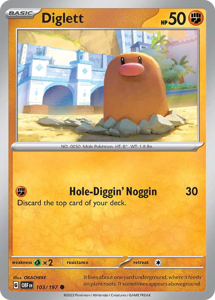 Diglett (103/197) [Scarlet & Violet: Obsidian Flames] | Exor Games New Glasgow