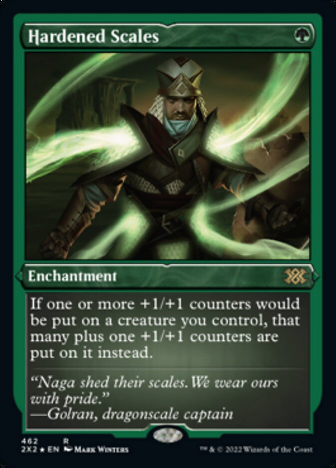 Hardened Scales (Foil Etched) [Double Masters 2022] | Exor Games New Glasgow