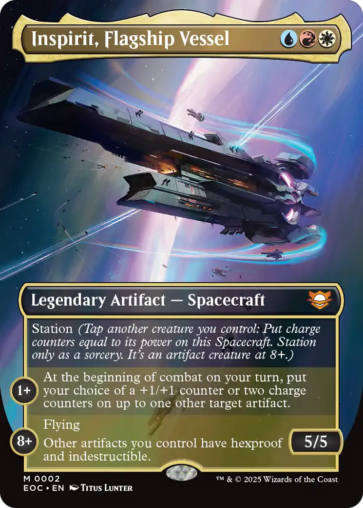 Inspirit, Flagship Vessel (Borderless) [Edge of Eternities Commander] | Exor Games New Glasgow