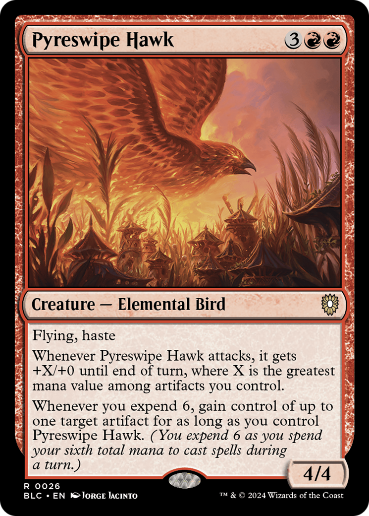 Pyreswipe Hawk [Bloomburrow Commander] | Exor Games New Glasgow