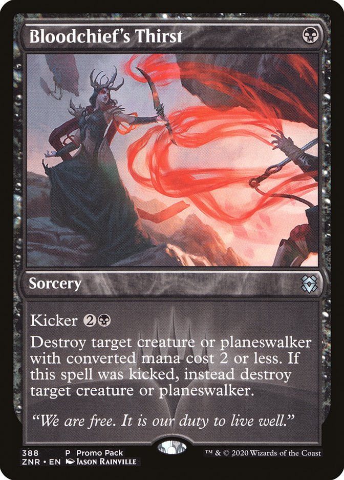 Bloodchief's Thirst (Promo Pack) [Zendikar Rising Promos] | Exor Games New Glasgow