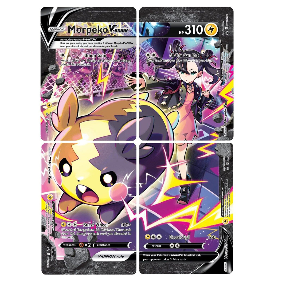 Morpeko V-Union (SWSH287-290) (Set of 4) [Sword & Shield: Black Star Promos] | Exor Games New Glasgow