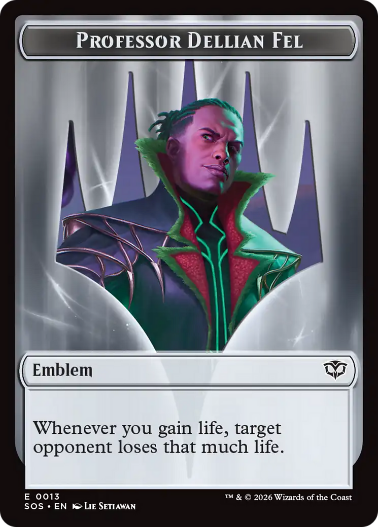 Professor Dellian Fel // Pest (0008) Double-Sided Token [Secrets of Strixhaven Tokens] | Exor Games New Glasgow