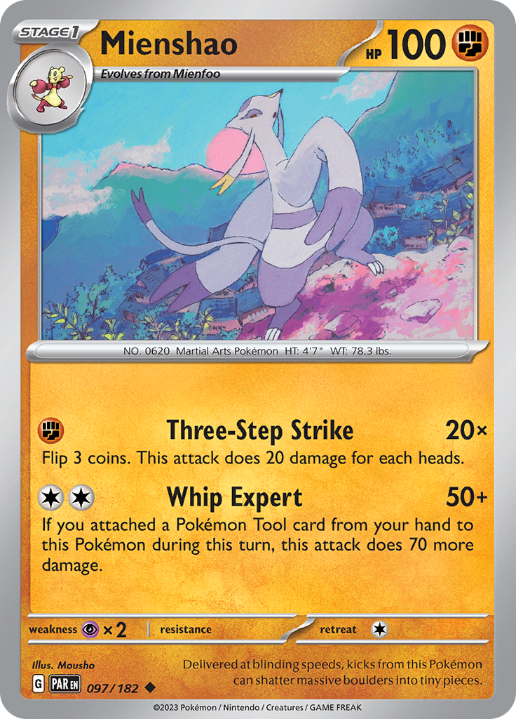 Mienshao (097/182) [Scarlet & Violet: Paradox Rift] | Exor Games New Glasgow