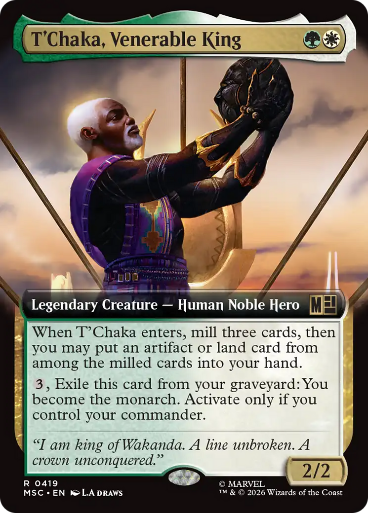 T'Chaka, Venerable King (Extended Art) [Marvel Super Heroes Commander] | Exor Games New Glasgow