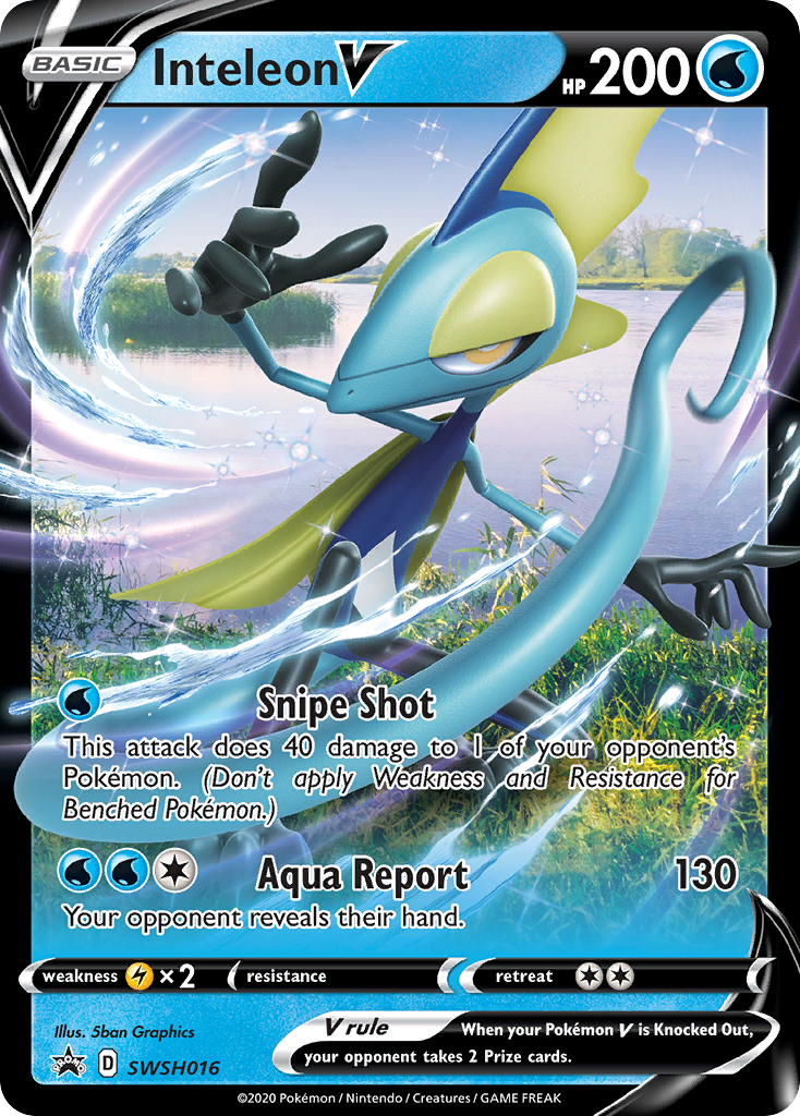 Inteleon V (SWSH016) (Jumbo Card) [Sword & Shield: Black Star Promos] | Exor Games New Glasgow