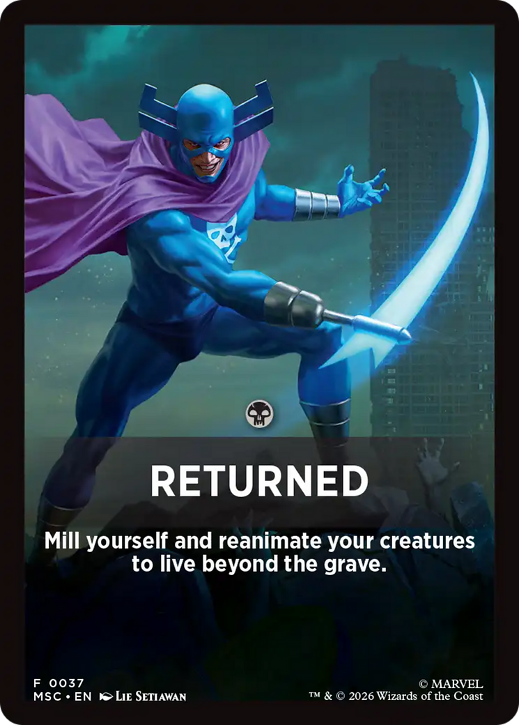 Returned Theme Card [Marvel Super Heroes Commander] | Exor Games New Glasgow