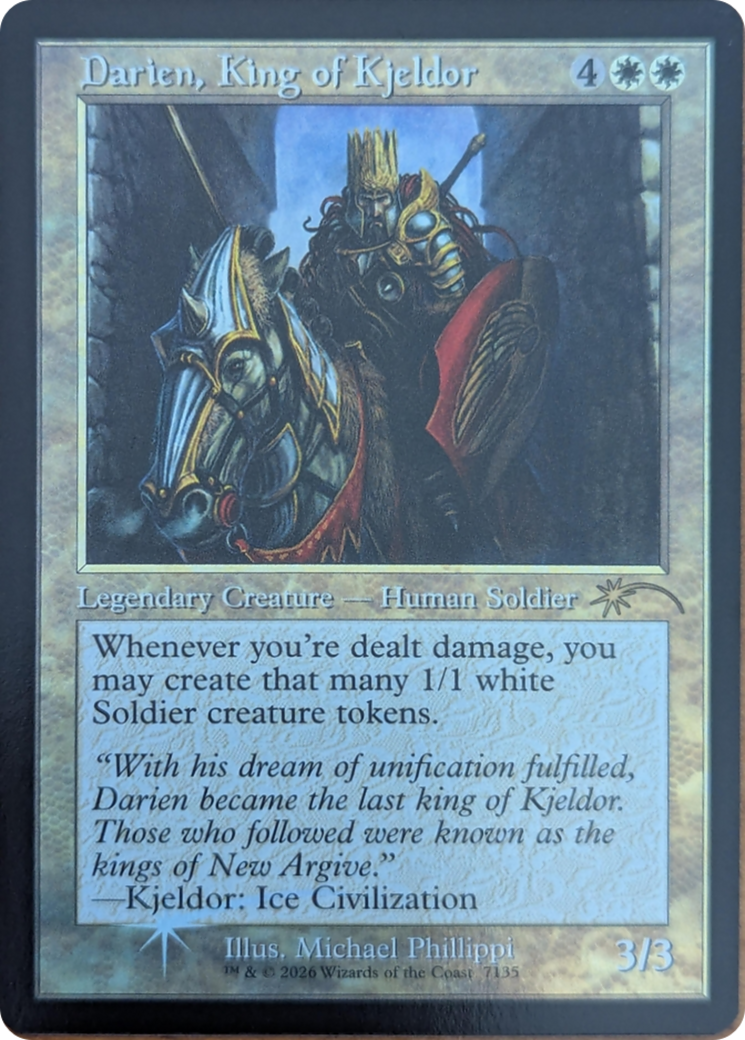 Darien, King of Kjeldor (7135) (Retro Frame) [Secret Lair Drop Series] | Exor Games New Glasgow
