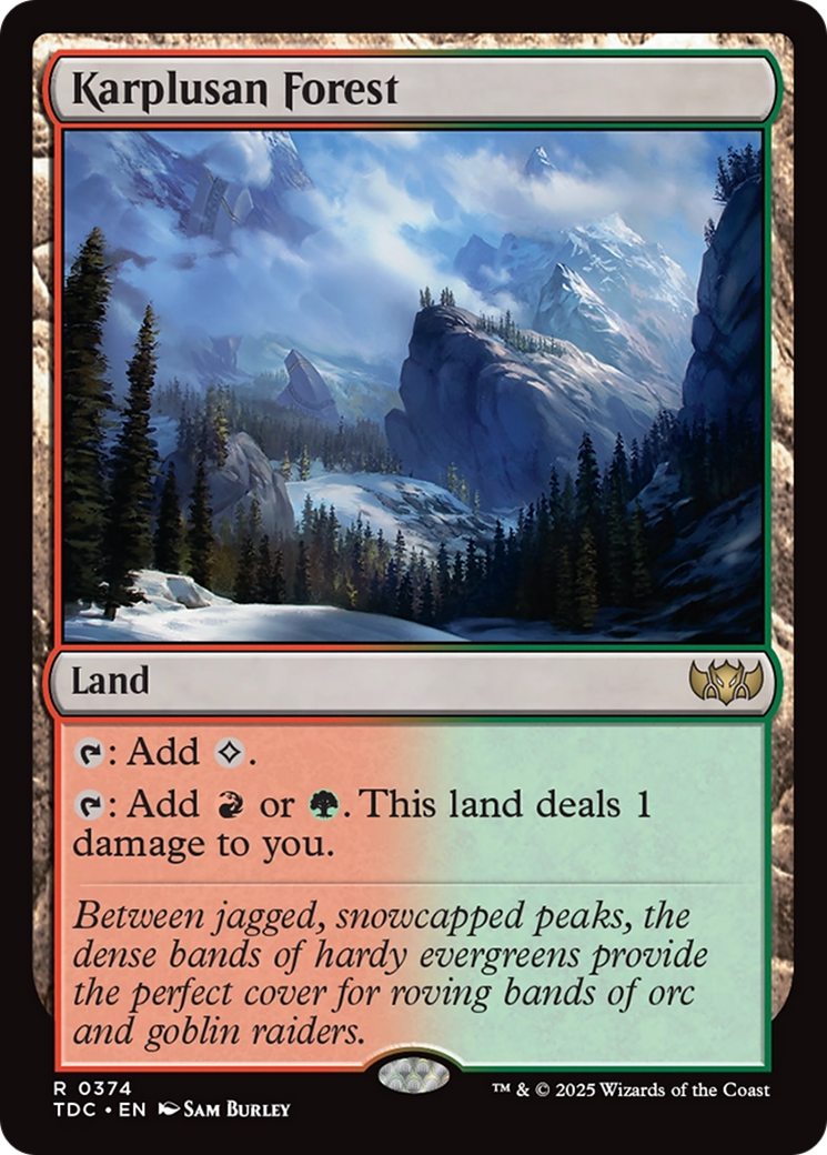 Karplusan Forest [Tarkir: Dragonstorm Commander] | Exor Games New Glasgow