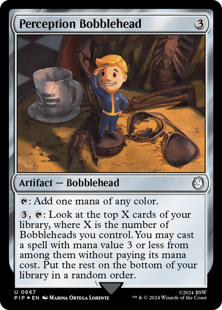 Perception Bobblehead (Surge Foil) [Fallout] | Exor Games New Glasgow