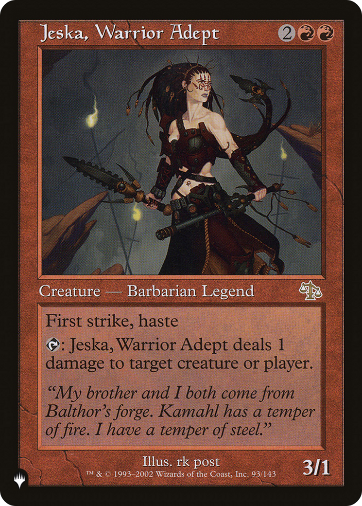 Jeska, Warrior Adept [The List] | Exor Games New Glasgow