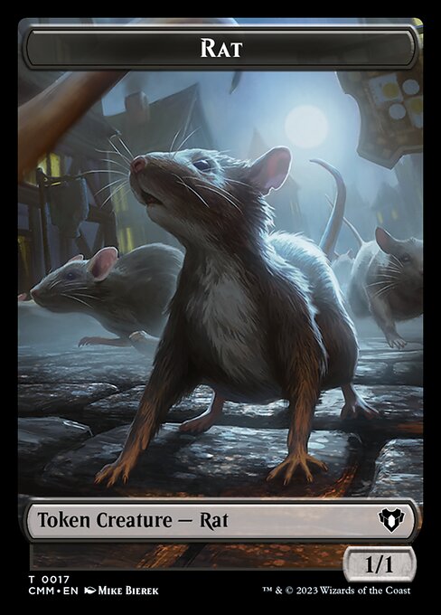 City's Blessing // Rat Double-Sided Token [Commander Masters Tokens] | Exor Games New Glasgow