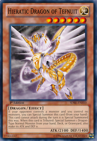 Hieratic Dragon of Tefnuit [SDBE-EN010] Common | Exor Games New Glasgow