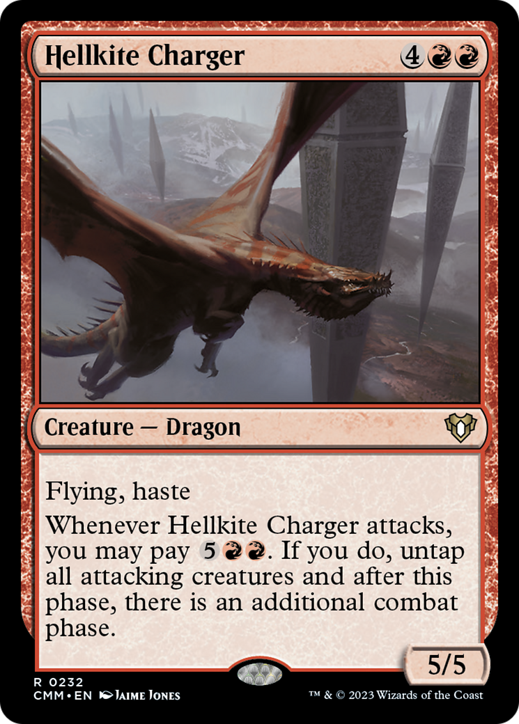 Hellkite Charger (Foil Etched) [Commander Masters] | Exor Games New Glasgow