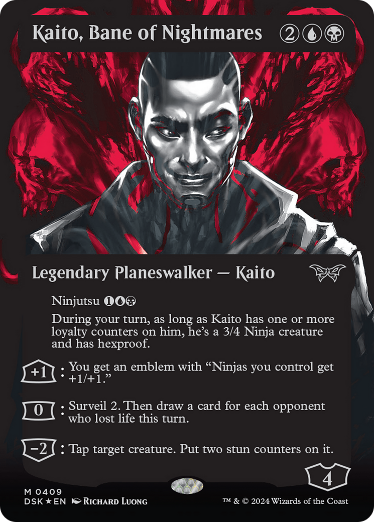 Kaito, Bane of Nightmares (Showcase) (Textured) [Duskmourn: House of Horror] | Exor Games New Glasgow