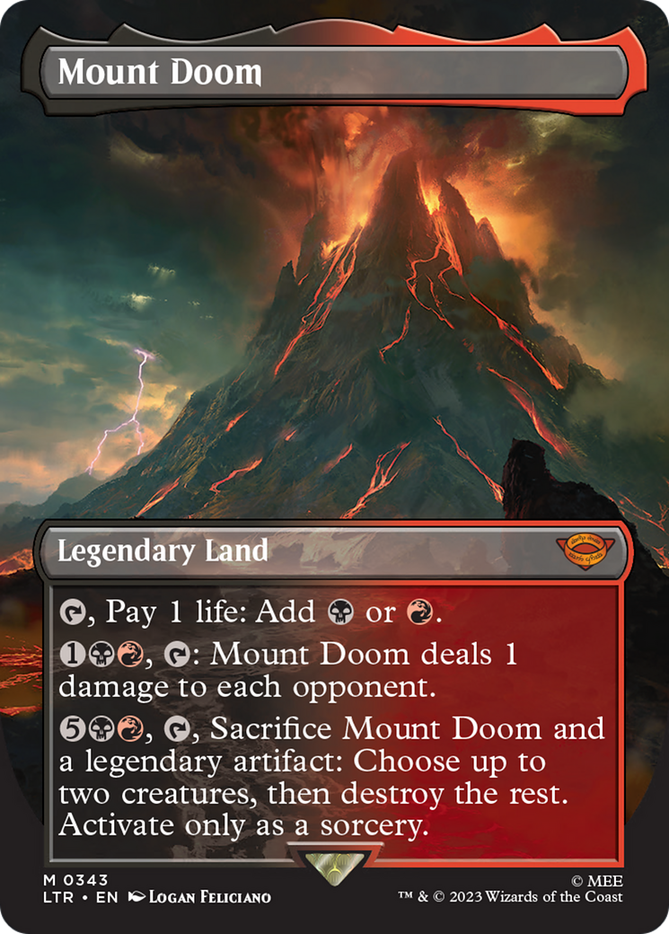 Mount Doom (Borderless Alternate Art) [The Lord of the Rings: Tales of Middle-Earth] | Exor Games New Glasgow