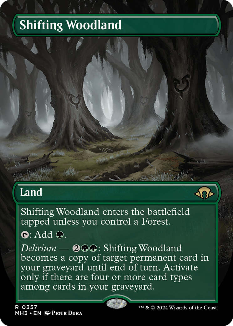 Shifting Woodland (Borderless) [Modern Horizons 3] | Exor Games New Glasgow