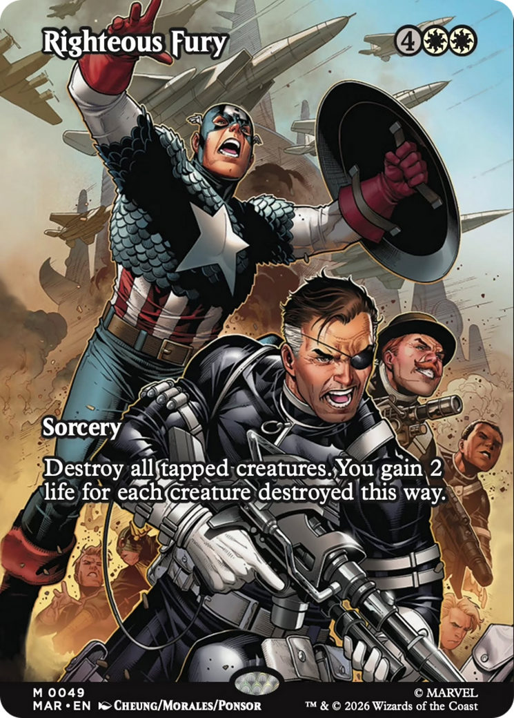 Righteous Fury (Borderless) [Marvel Universe: Eternal-Legal] | Exor Games New Glasgow