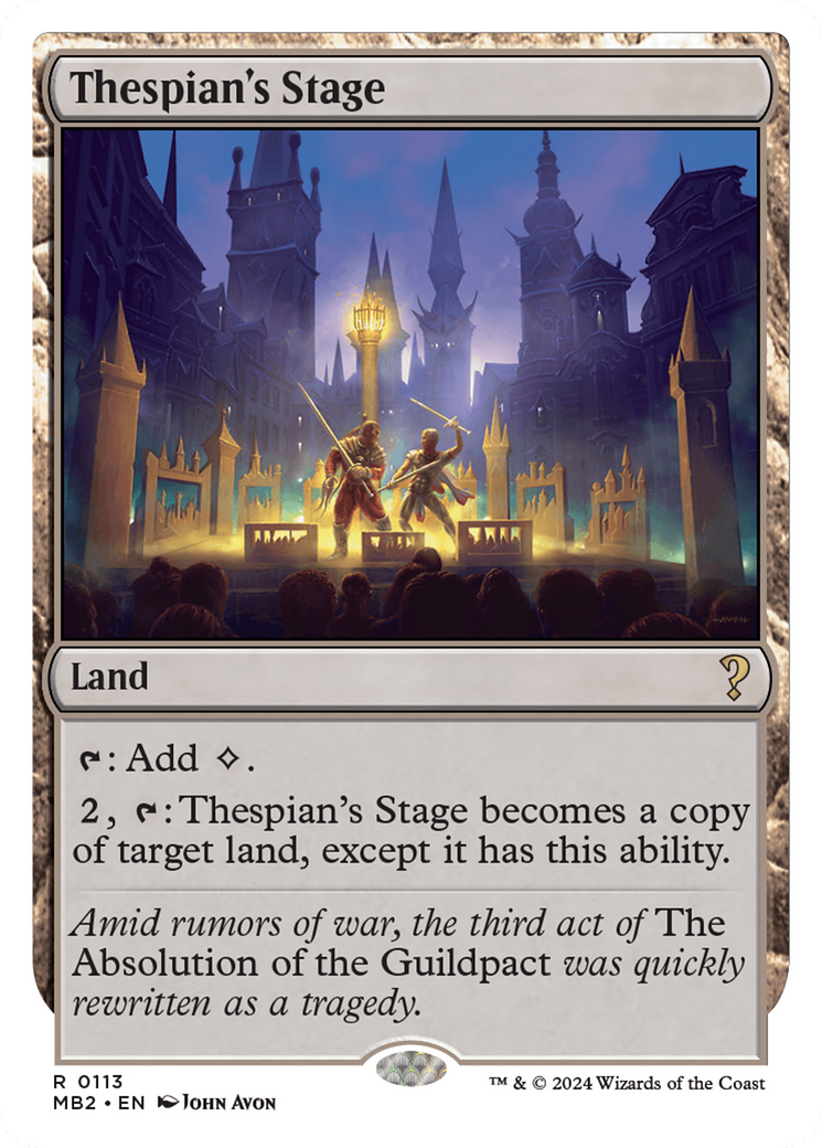 Thespian's Stage (White Border) [Mystery Booster 2] | Exor Games New Glasgow