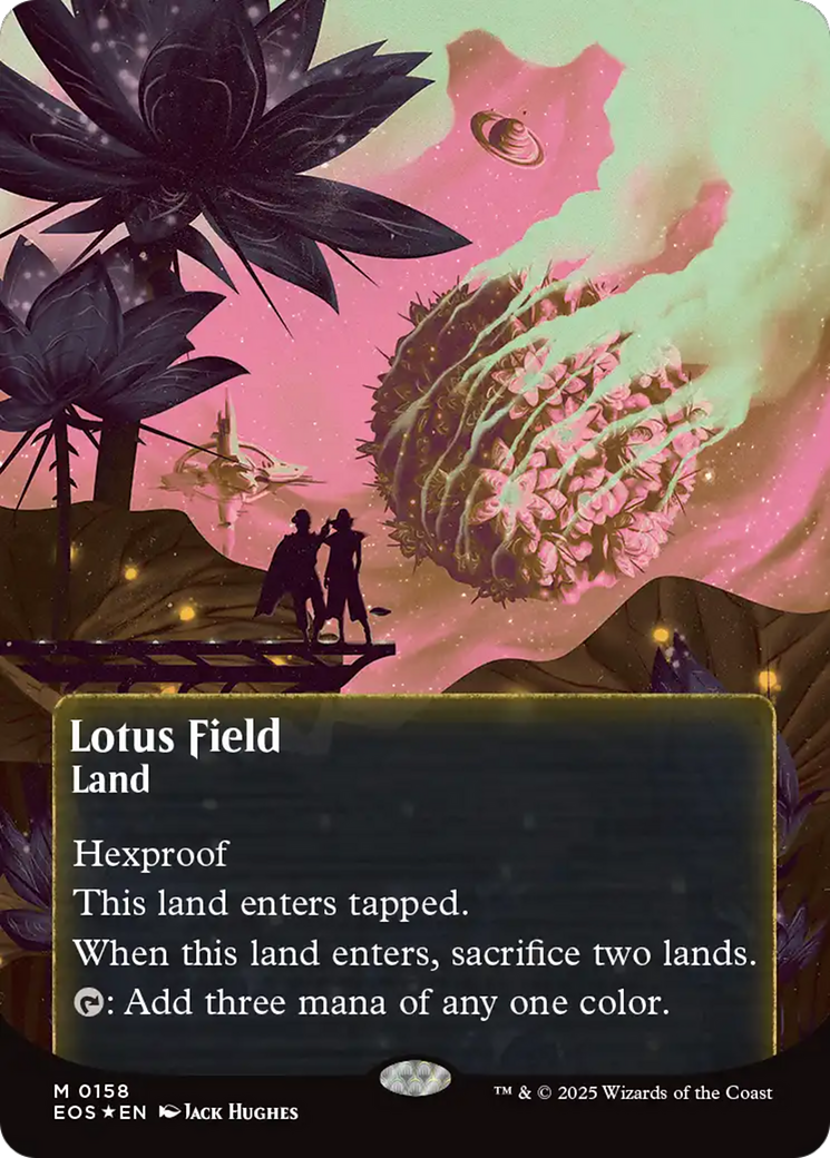 Lotus Field (0158) (Borderless) (Galaxy Foil) [Edge of Eternities: Stellar Sights] | Exor Games New Glasgow
