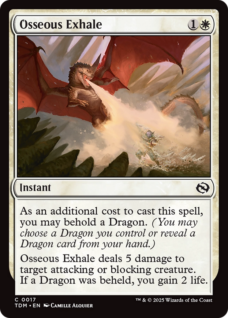 Osseous Exhale [Tarkir: Dragonstorm] | Exor Games New Glasgow
