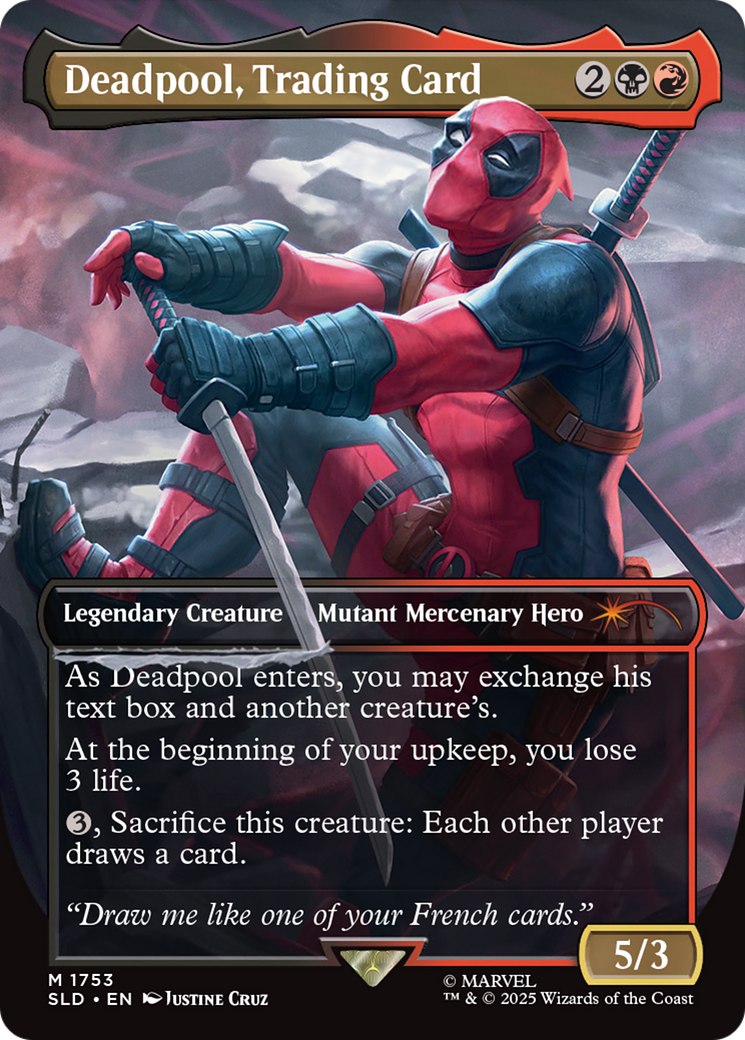 Deadpool, Trading Card (Rainbow Foil) [Secret Lair Drop Series] | Exor Games New Glasgow