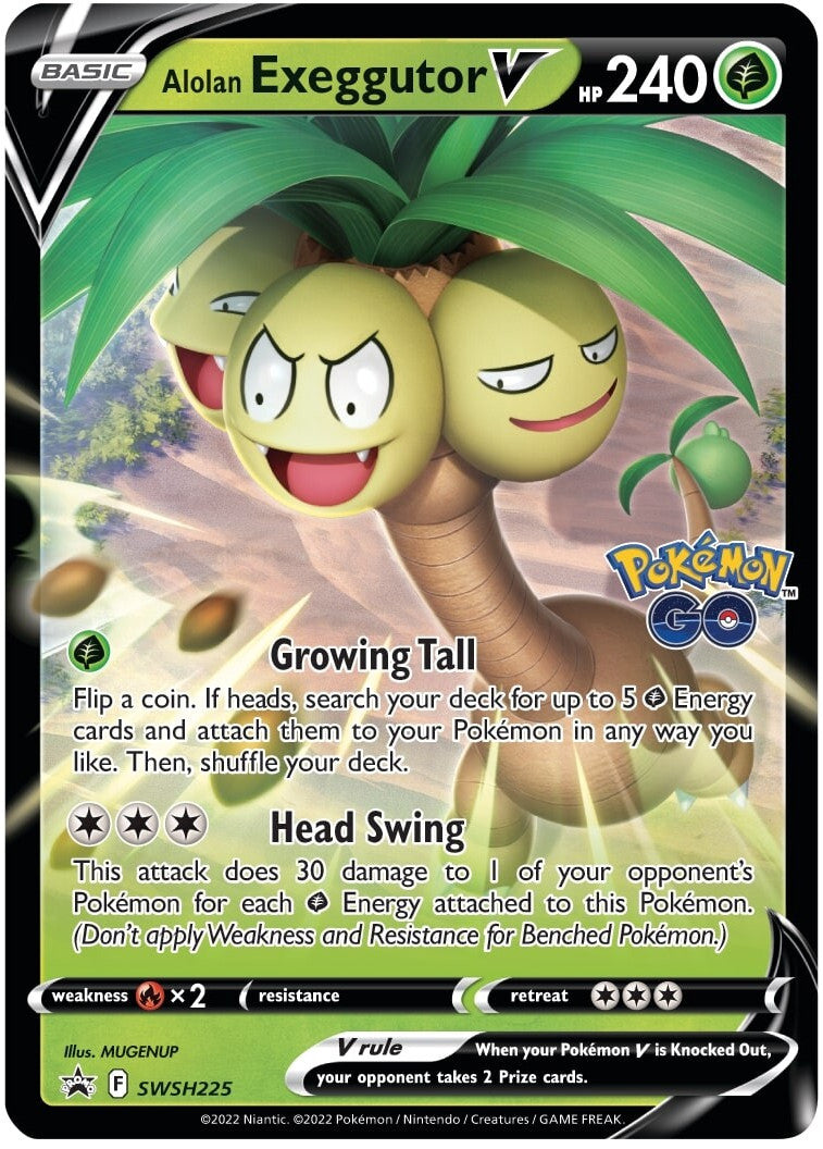 Alolan Exeggutor V (SWSH225) (Jumbo Card) [Sword & Shield: Black Star Promos] | Exor Games New Glasgow