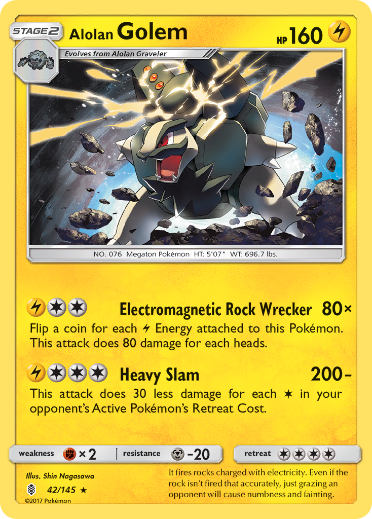 Alolan Golem (42/145) [Sun & Moon: Guardians Rising] | Exor Games New Glasgow