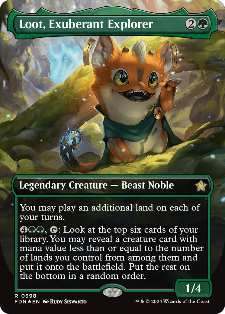 Loot, Exuberant Explorer (Borderless) (Mana Foil) [Foundations] | Exor Games New Glasgow