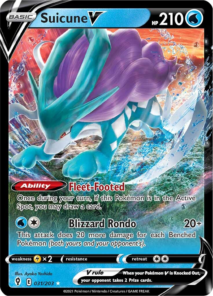 Suicune V (031/203) [Sword & Shield: Evolving Skies] | Exor Games New Glasgow