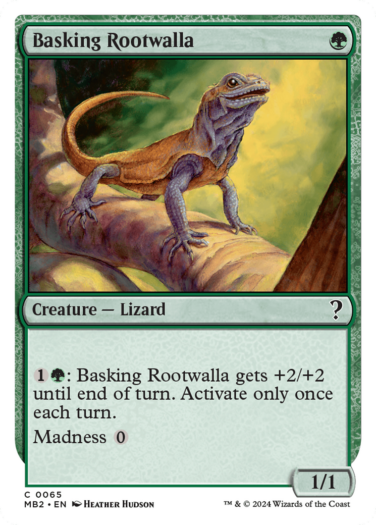 Basking Rootwalla (White Border) [Mystery Booster 2] | Exor Games New Glasgow