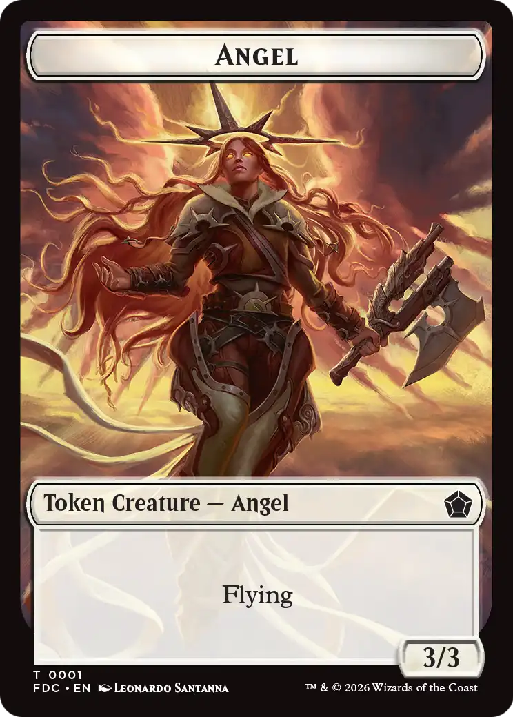 Angel (0001) // Angel (0002) Double-Sided Token [Foundations Commander Tokens] | Exor Games New Glasgow