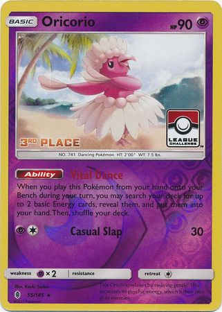 Oricorio (55/145) (League Promo 3rd Place) [Sun & Moon: Guardians Rising] | Exor Games New Glasgow