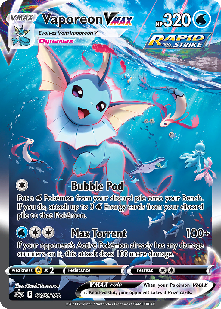 Vaporeon VMAX (SWSH182) (Jumbo Card) [Sword & Shield: Black Star Promos] | Exor Games New Glasgow