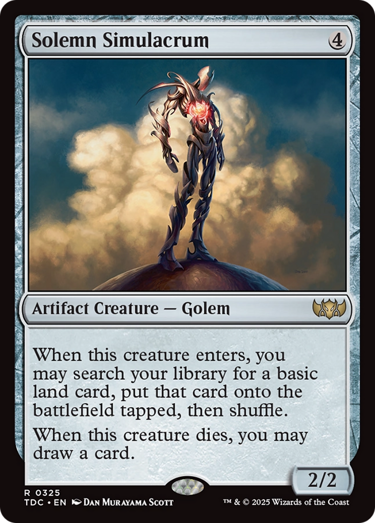 Solemn Simulacrum [Tarkir: Dragonstorm Commander] | Exor Games New Glasgow