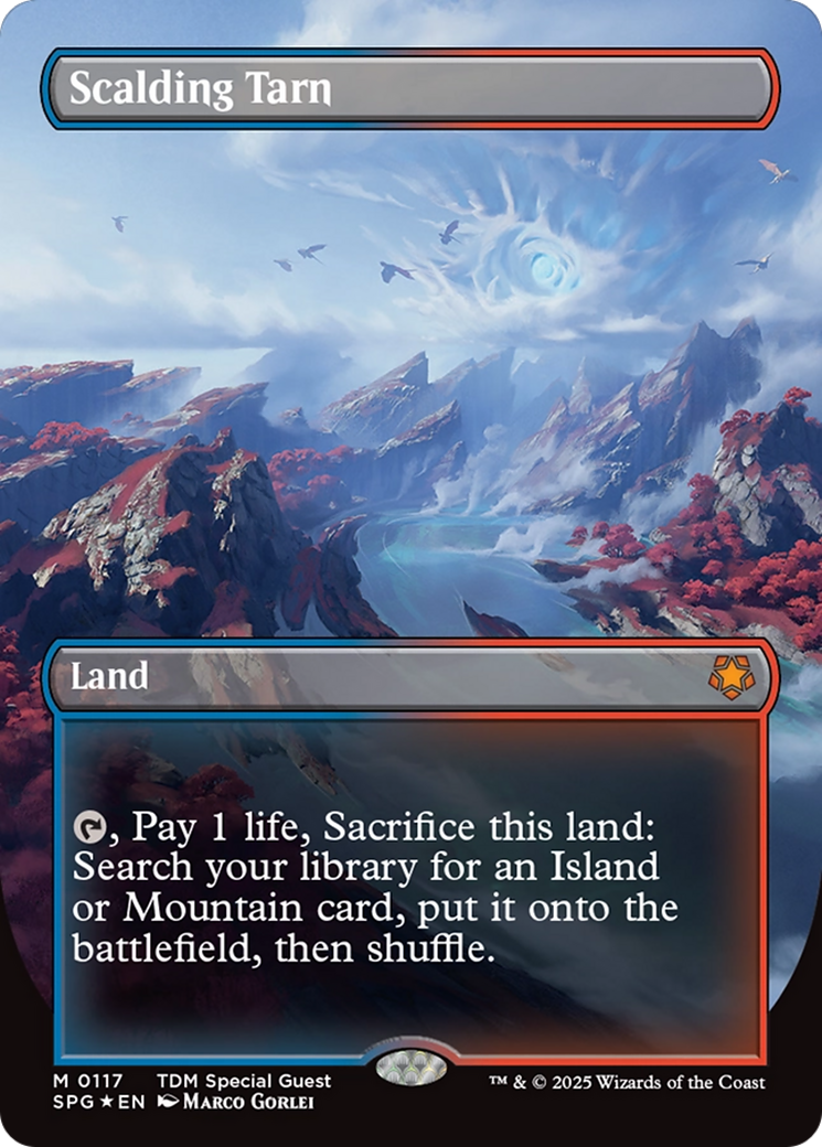 Scalding Tarn (Borderless) (Dragonscale Foil) [Tarkir: Dragonstorm Special Guests] | Exor Games New Glasgow