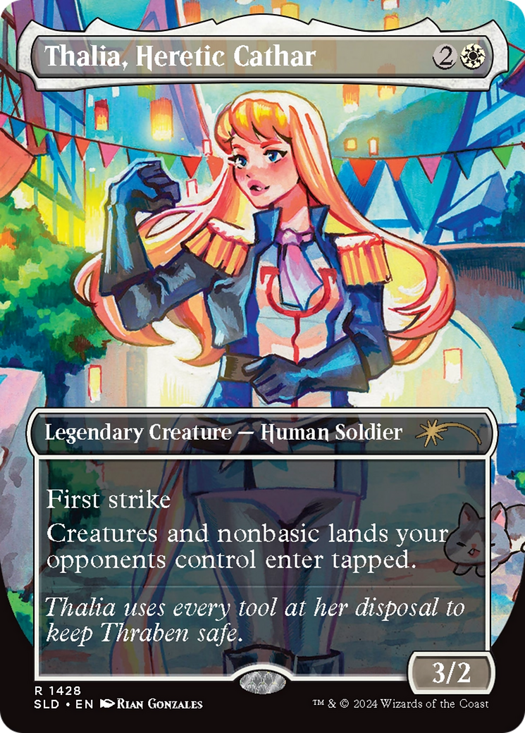 Thalia, Heretic Cathar (Rainbow Foil) [Secret Lair Drop Series] | Exor Games New Glasgow