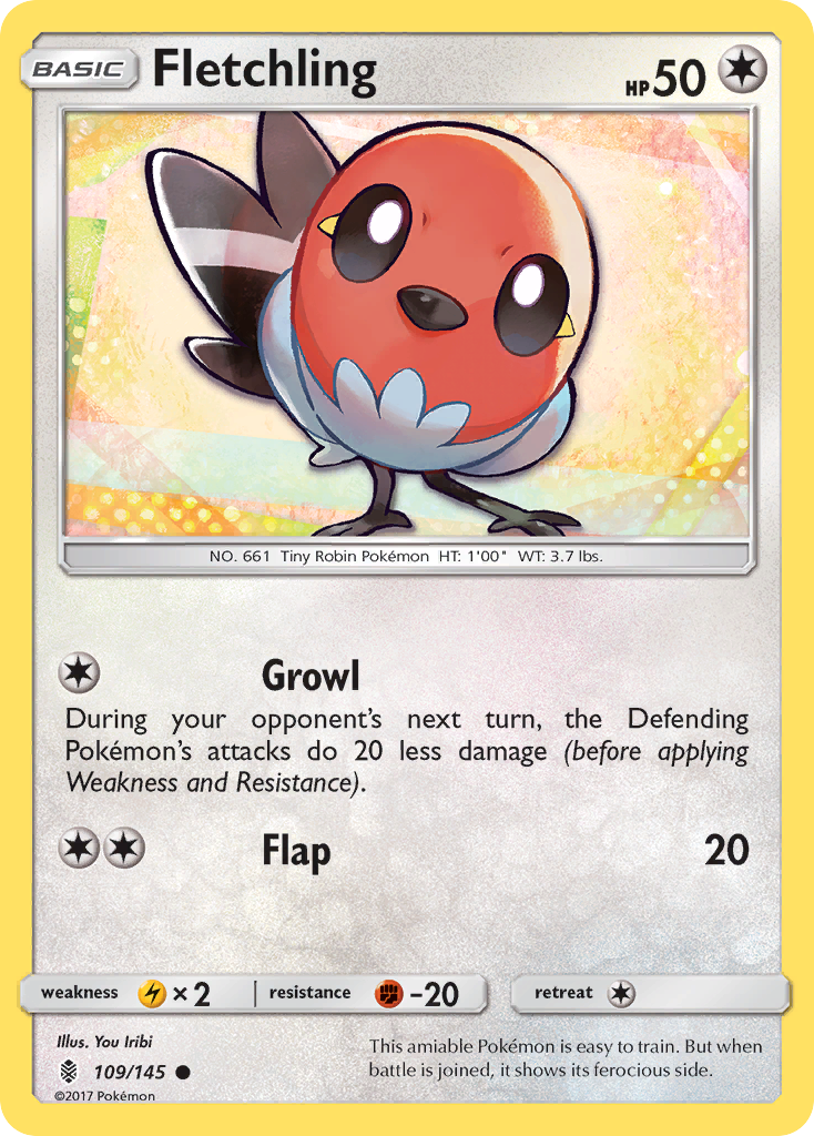 Fletchling (109/145) [Sun & Moon: Guardians Rising] | Exor Games New Glasgow