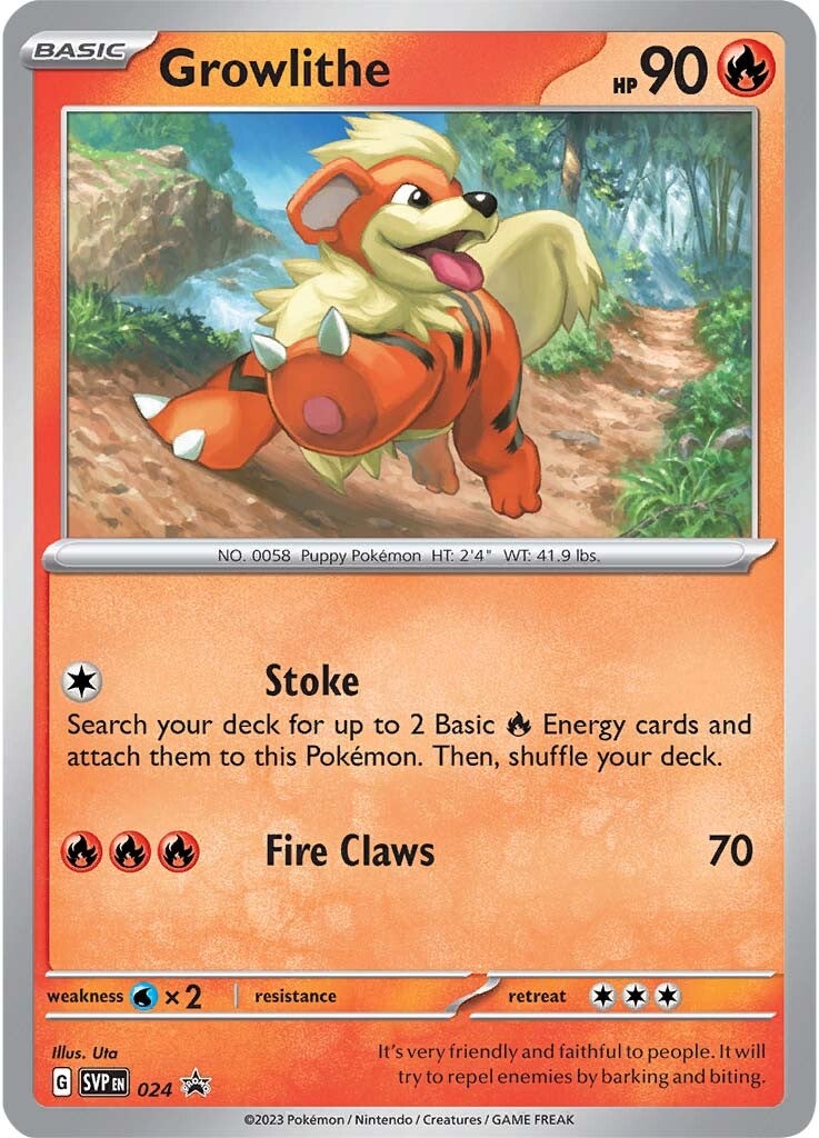 Growlithe (024) [Scarlet & Violet: Black Star Promos] | Exor Games New Glasgow