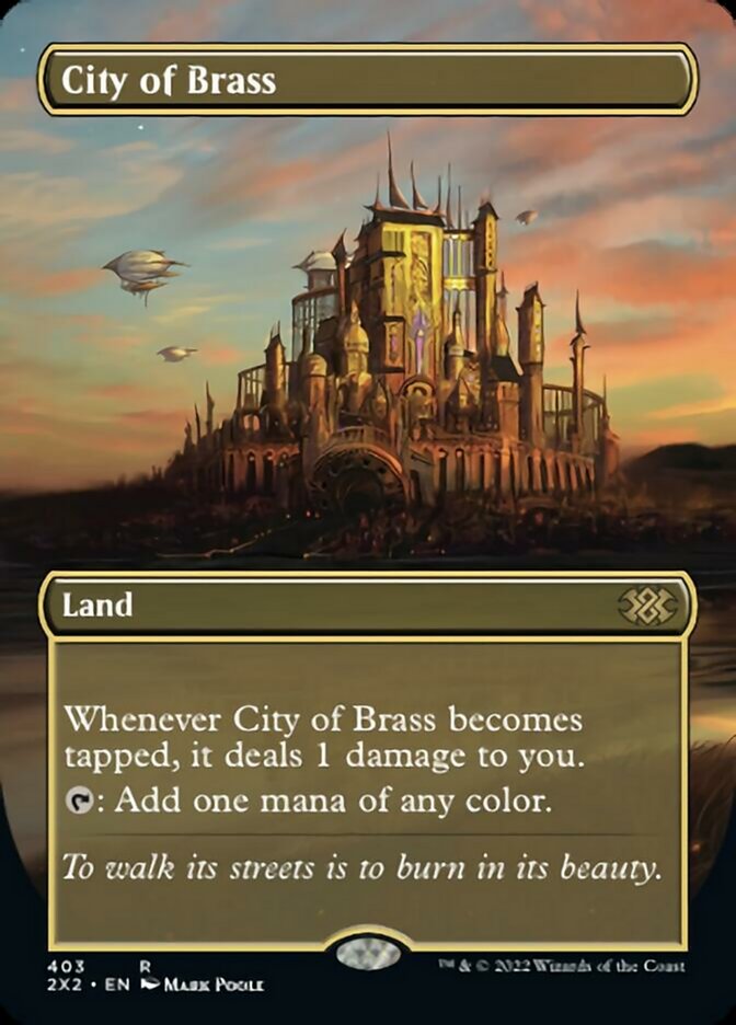 City of Brass (Borderless Alternate Art) [Double Masters 2022] | Exor Games New Glasgow