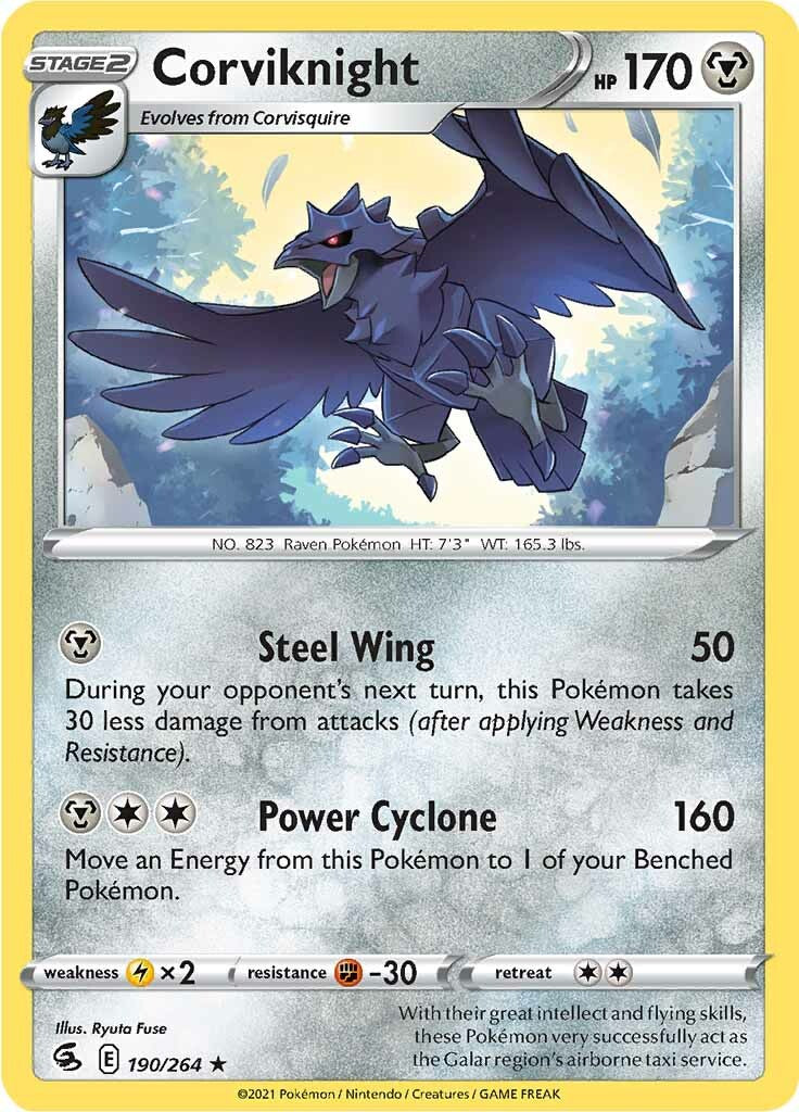 Corviknight (190/264) [Sword & Shield: Fusion Strike] | Exor Games New Glasgow