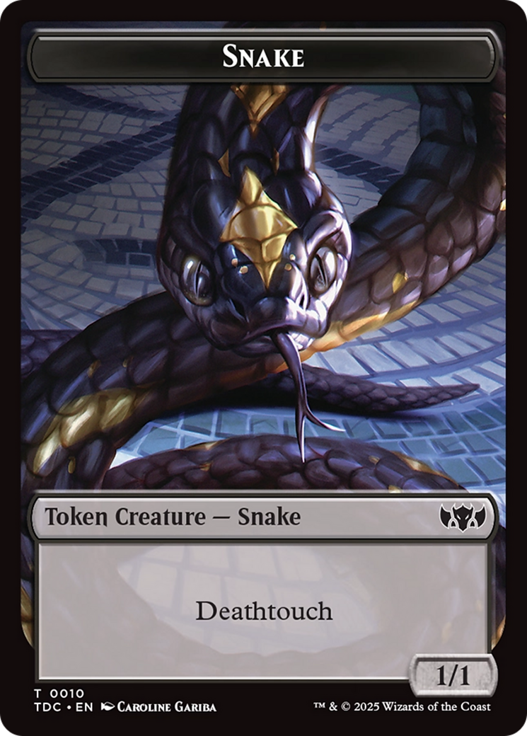 Snake // Myr Double-Sided Token [Tarkir: Dragonstorm Commander Tokens] | Exor Games New Glasgow