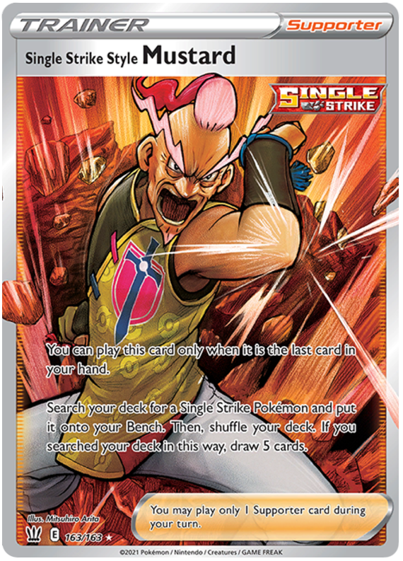 Single Strike Style Mustard (163/163) [Sword & Shield: Battle Styles] | Exor Games New Glasgow