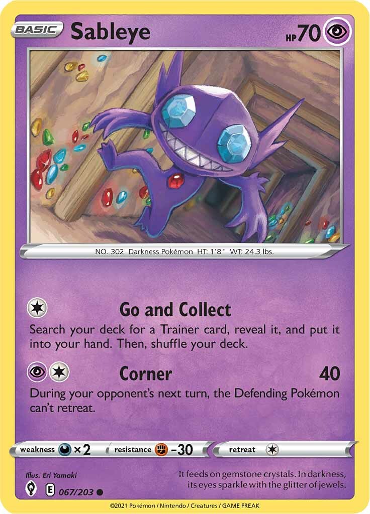 Sableye (067/203) [Sword & Shield: Evolving Skies] | Exor Games New Glasgow