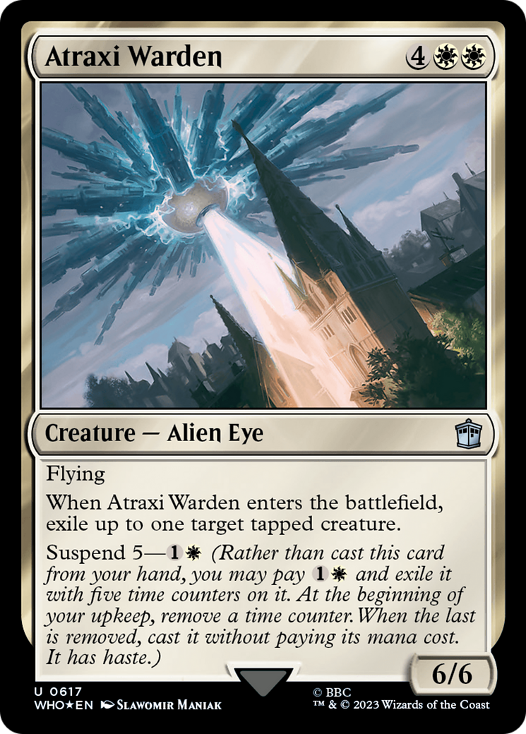 Atraxi Warden (Surge Foil) [Doctor Who] | Exor Games New Glasgow