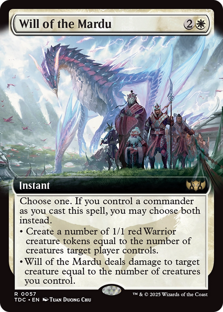 Will of the Mardu (Extended Art) [Tarkir: Dragonstorm Commander] | Exor Games New Glasgow