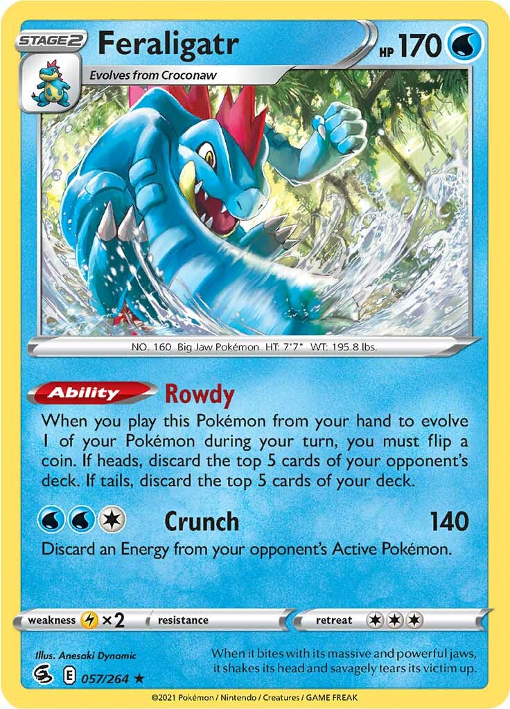 Feraligatr (057/264) [Sword & Shield: Fusion Strike] | Exor Games New Glasgow