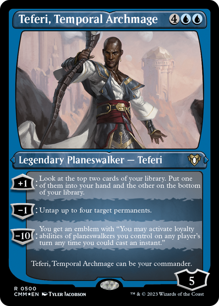 Teferi, Temporal Archmage (Foil Etched) [Commander Masters] | Exor Games New Glasgow